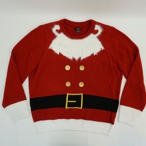 Lisa Santa Suit Outfit Christmas Pullover Sweater